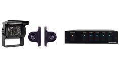 RV Backup Camera System with 3 Cameras and a Multiplexer Control Box