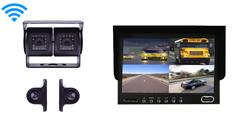 Wireless RV Backup System with a Dual Rear Camera 2 side cameras and ...