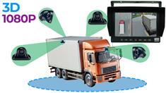 360° RV Camera System in 3D for Surround View with DVR (4 Cameras)