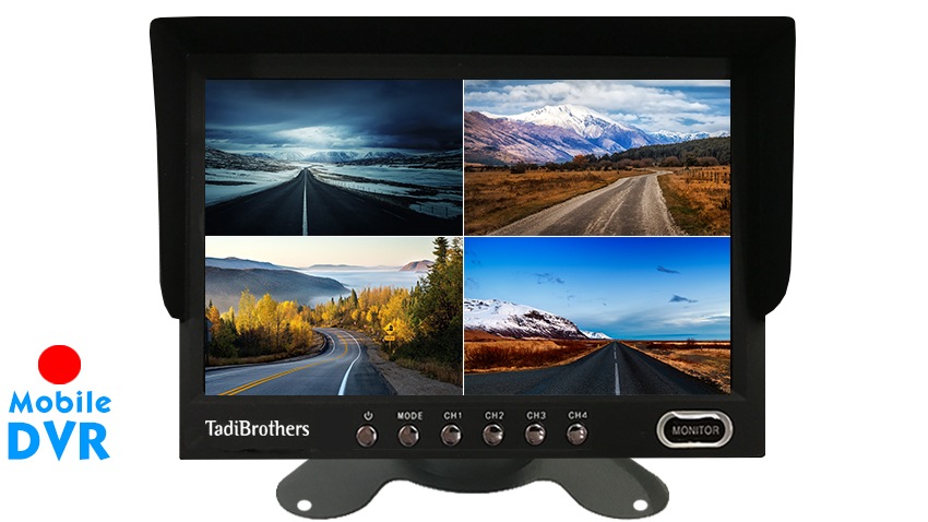 7-Inch Split Screen Monitor with DVR for up to Backup Cameras