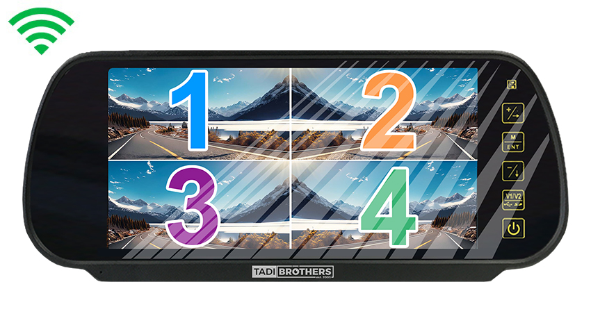 7-Inch Digital Mirror Monitor for any Digital Wireless