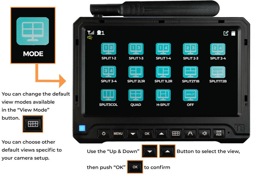 7-Inch Digital Mirror Monitor for any Digital Wireless Backup