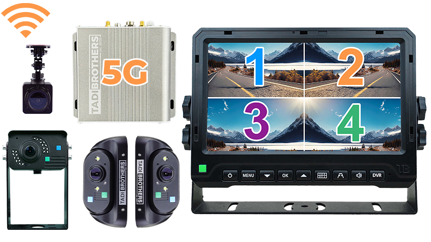 Tadi Brothers 5G cellular rear-view system with 4 cameras